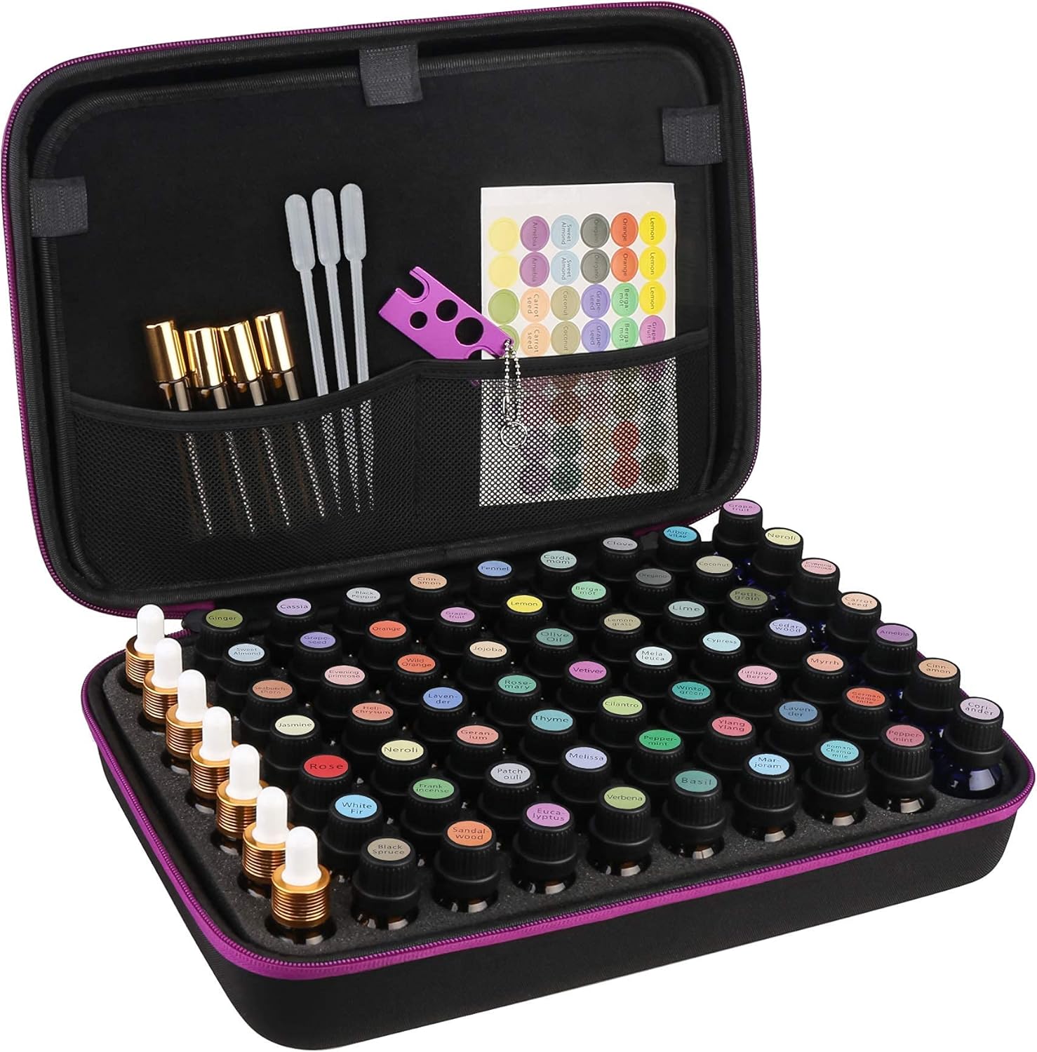 Essential Oils Box Holds, Organizer Carrying Case 70 Bottles 5ml 10ml 15ml 20ml Bottle