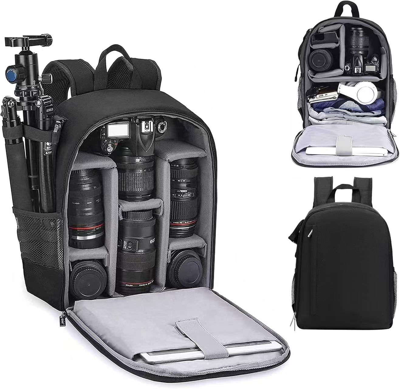 Waterproof Camera Backpack for DSLR, Mirrorless - Compatible with Sony, Canon, Nikon Camera, Lens 