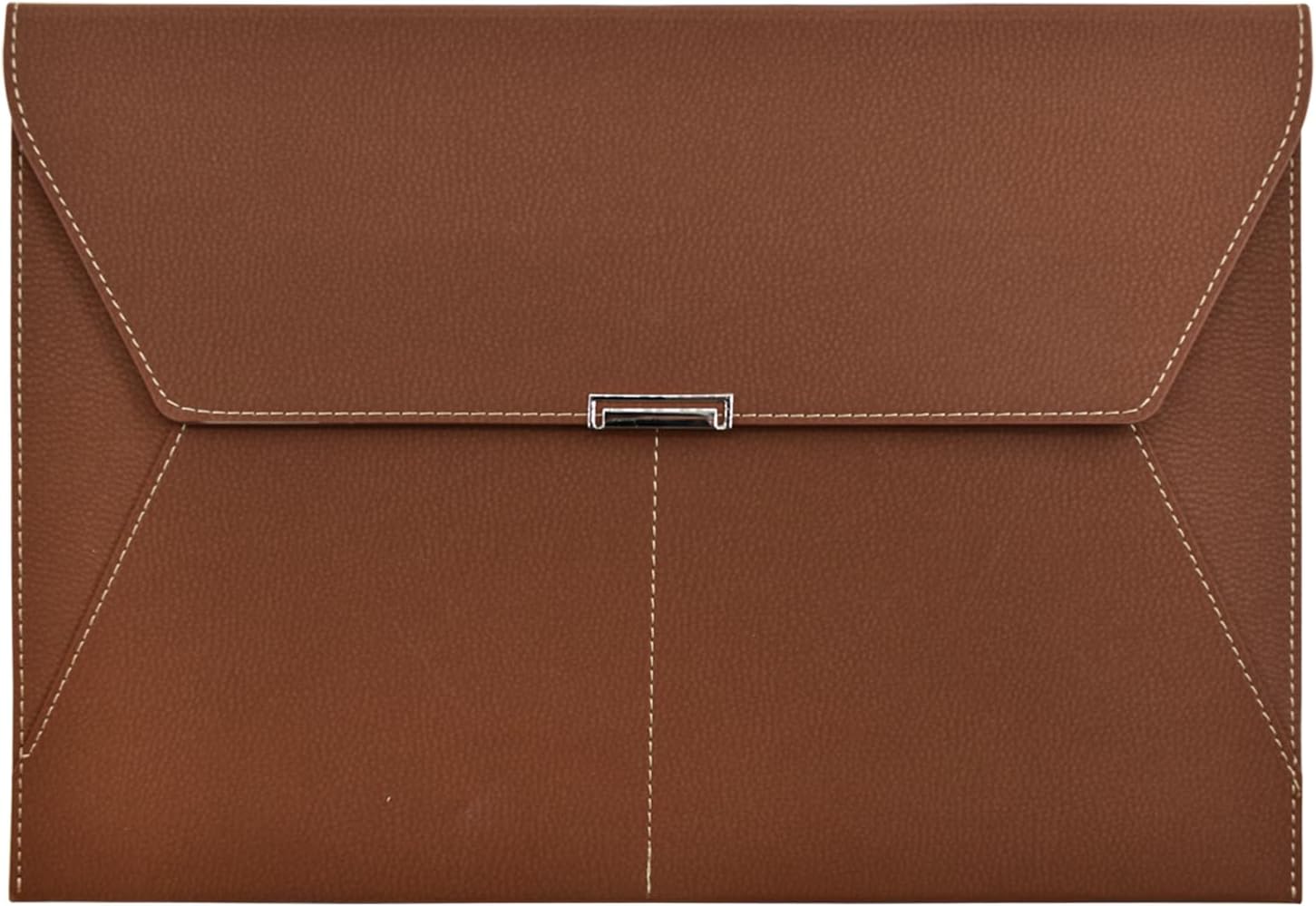  Waterproof Portfolio Leather Folder Case with 3 Pockets, A4 Letter Size with Snap Magnetic Button