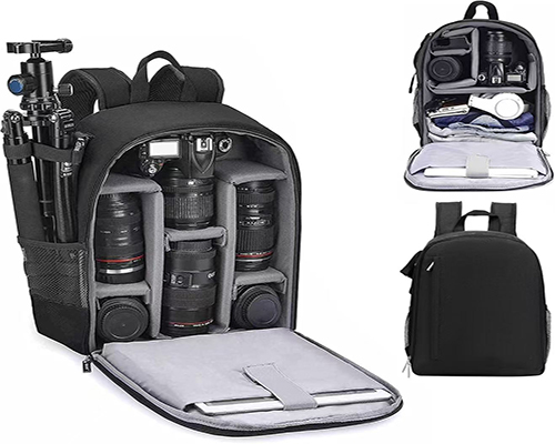 Waterproof Camera Backpack for DSLR, Mirrorless - Compatible with Sony, Canon, Nikon Camera, Lens 