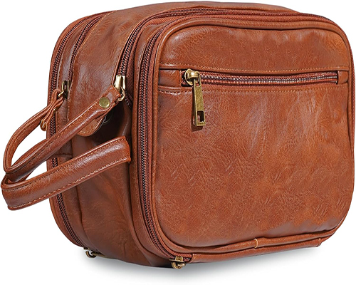 Leather Toiletry Bag Mens Toiletry Bag Leather Unisex Dopp Kit Travel Size Toiletries For Men