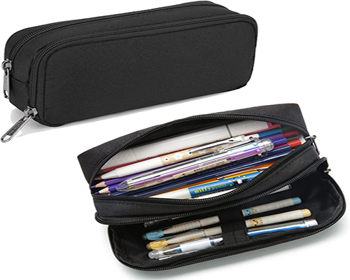 Pencil Case Large Capacity Pencil Pouch Aesthetic Pen Bag Office Stationery Organizer 