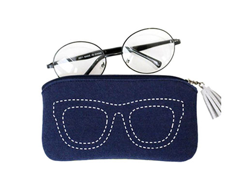 Felt Zipper Glasses Pouch With Tassel | Custom Storage Cases Factory Wholesale Eyewear Bag