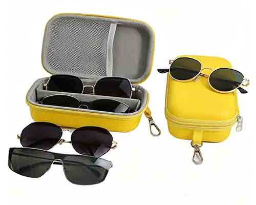 Custom Hard Shell EVA Dual Sunglasses Case | Portable Travel Eyewear Storage Box