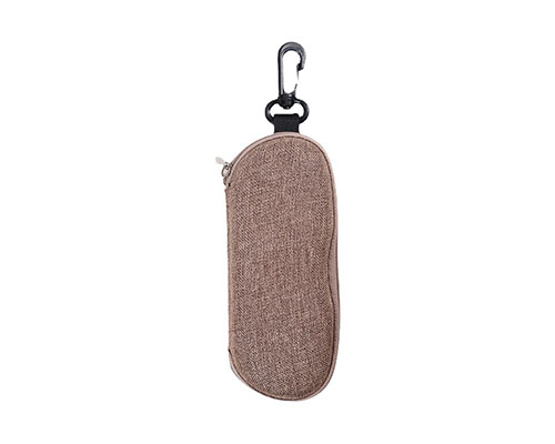 Custom Linen Fabric EVA Glasses Case | Lightweight Portable Eyewear Hard Shell Pouch with Hook